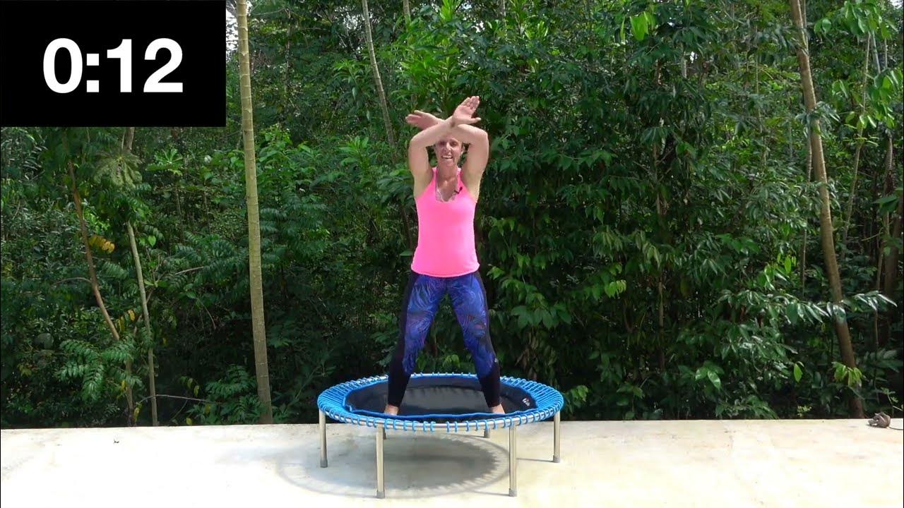 14 mins NEW, Powered Up Trampoline & Weights Series - on a JumpSport Fitness  Trampoline 