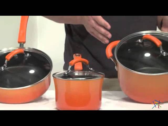 Rachel Ray 12-Piece Cookware Set, Orange