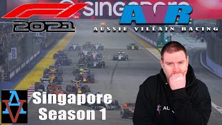 F1 2021: SINGAPORE GP - DONT HIT YOUR TEAMMATE: Aussie Villain Racing: My Team Career Mode