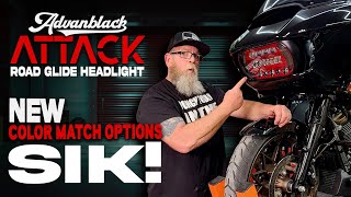 ⚡NEW!  ADVANBLACK  Road Glide Color Matched ATTACK Headlight Install⚡