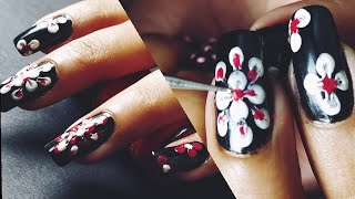 TRY THIS VERY SIMPLE FLOWER NAIL ART| EASY TO DO FOR BEGINNERS