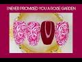 GEL POLISH NAIL ART | NAIL STAMPING | I NEVER PROMISED YOU A ROSE GARDEN | PRESS-ON NAIL SET