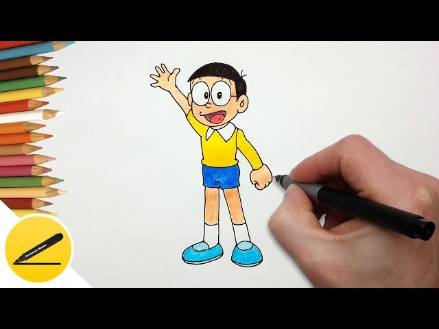 How To Draw Nobita Doraemon Shizuka Drawing Step By Step || Colour Drawing