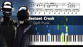 Daft Punk - Instant Crush - Piano Tutorial with Sheet Music