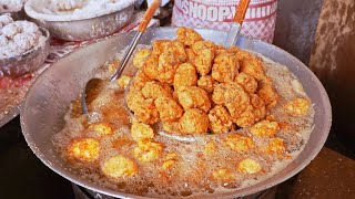 Amazing Street Food！Fried Seer Fish Noodle, Grilled Shrimp & Oysters / 超大塊！台南土魠魚羹, 炸土魠, 夜市烤蝦 - 街頭美食