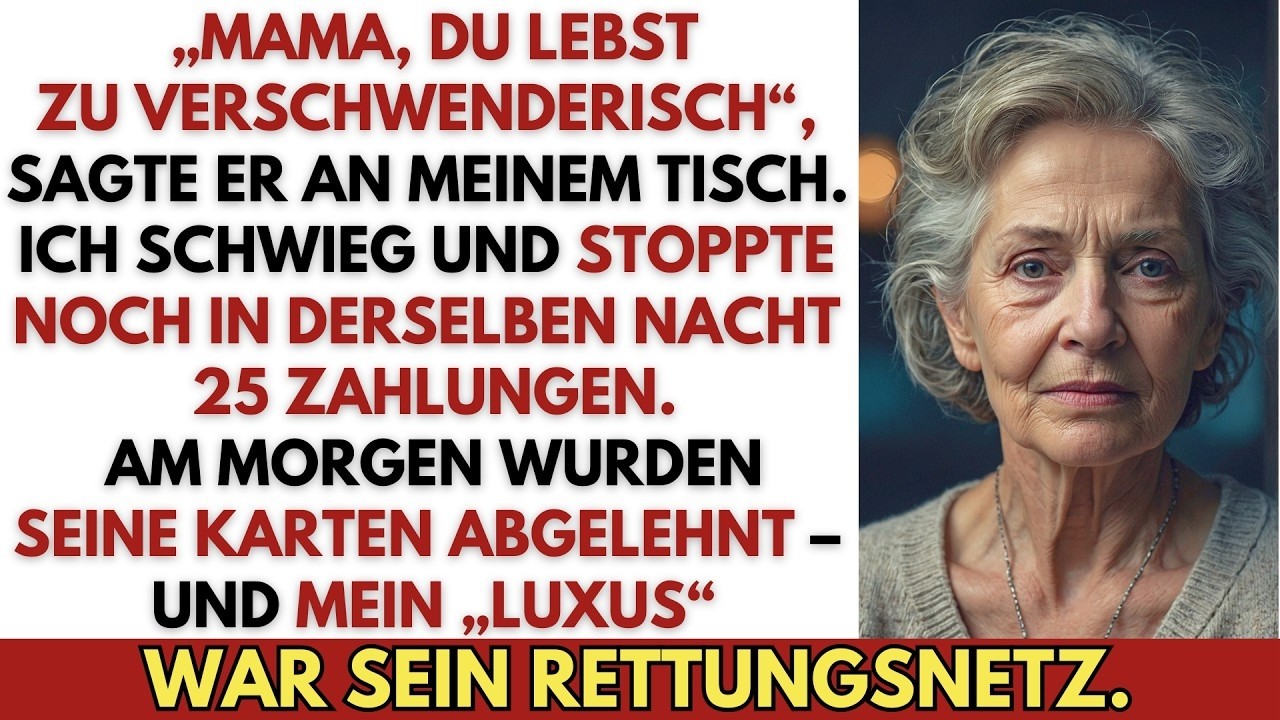 Ich stand am Spülbecken, als mein Sohn mir beim Abendessen sagte: „Mama, du lebst über deine Verhältnisse.“ Er kaute weiter, während er mein Haus taxierte, als wäre es eine Investition. Fünf Jahre...