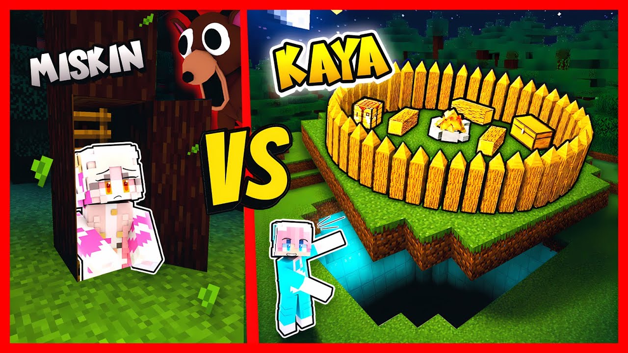 ATUN & MOMON BERTAHAN DARI 99 NIGHT DI BASE MISKIN VS BASE KAYA !! Feat @MOMON Minecraft