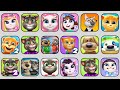 Talking Tom 1, Talking Cat, Talking Tom 2, Talking Hank, Talking Angela 2, Talking Hank, Talking Ben