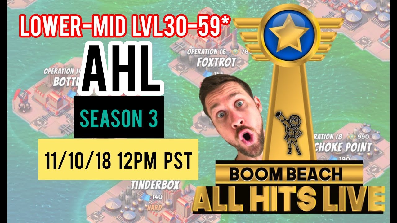 Boom Beach AHL 30-59 Series - Seat 2 - 11/10/18 **#1 BEST SELLER GAMING MOUSE VIEWER GIVEAWAY**