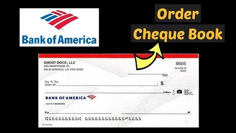 Order BOA Cheque Book | How to order Bank of America