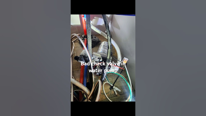 Fresh water tank fills when on city water connection. Check valve on water pump.#rv