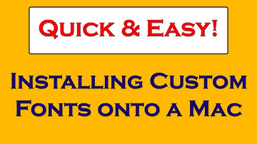 Installing Custom Fonts Onto A Mac