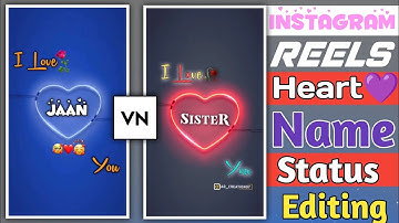 how to make trending name heart status video | instagram reels viral name art video editing