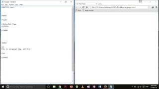 HTML5 for absolute beginners using Notepad in Windows 10 Part 1