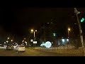 Ride 4k the streets of the city winter road at night
