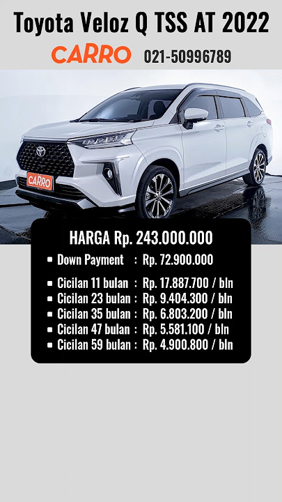 Harga Toyota Avanza Veloz Q TSS AT 2022 Putih | Update harga mobil bekas Toyota Veloz