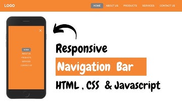 Responsive Navigation Menu Bar using HTML CSS & Javascript || Javascript Animated Navbar
