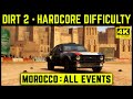 Dirt 2  morocco  all events  hardcore difficulty  4k