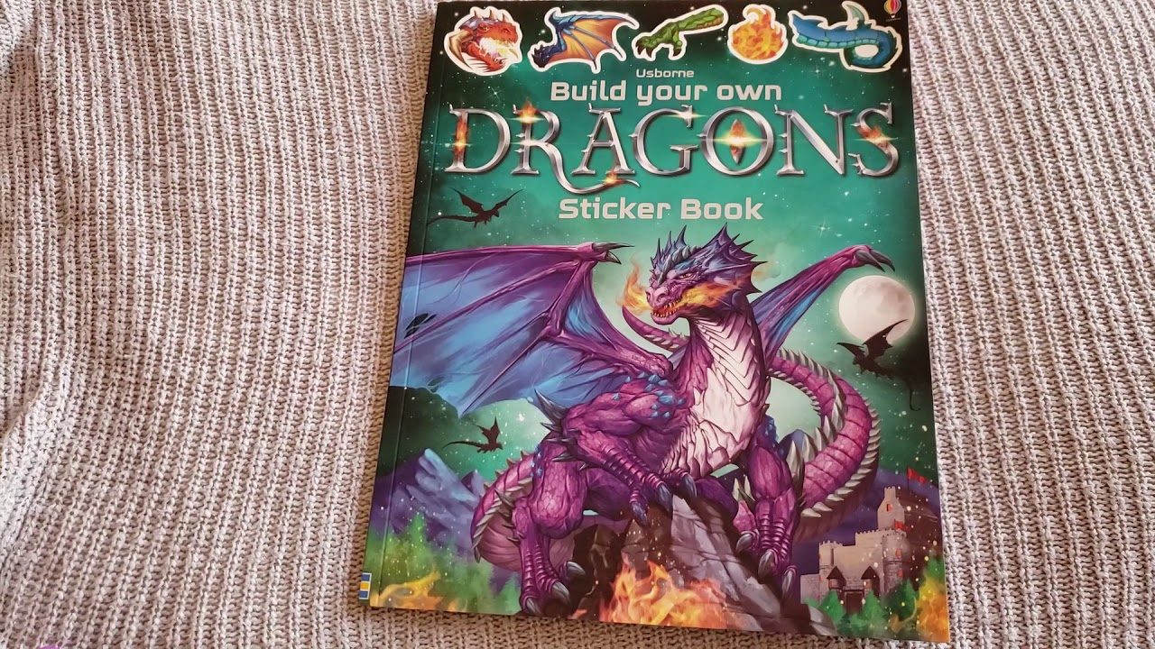 Usborne Build your own dragons sticker book YouTube