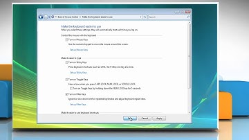 Windows® Vista: Turn Filter Keys on and off