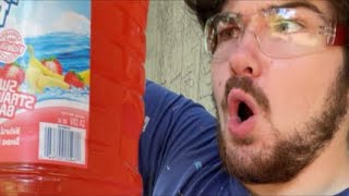 Rubber bands versus strawberry Hawaiian Punch ￼