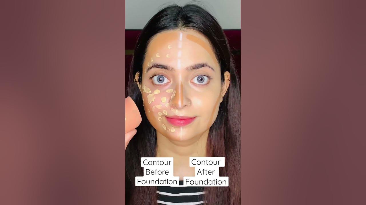 CONTOUR BEFORE OR AFTER FOUNDATION?? viralvideo viralshorts 