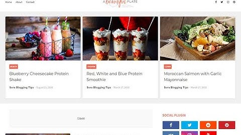 Plate Blogger Template. | blog-templates.com
