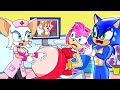 Sonic and amy life stories cartoon  sonic funny animation compilation  scomics play