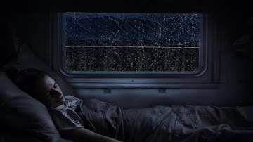 10 Hours ⚡️ Rain & Train sound 😴 Sleep till morning on a long-distance train with soothing rain