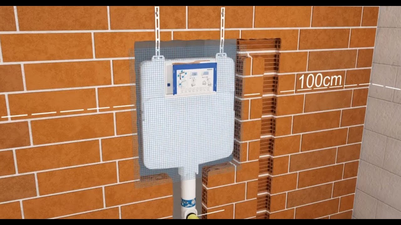 Монтаж скрытого бачка Geberit (Геберит) - YouTube