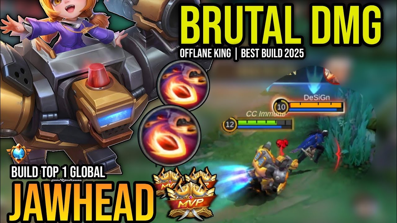 JAWHEAD BEST BUILD 2025 | BUILD TOP 1 GLOBAL JAWHEAD GAMEPLAY | MOBILE LEGENDS✓