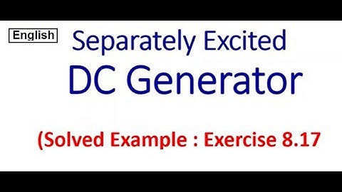(E)EM Ex 8.17(1) Separately Excited DC Generator || Solved Example