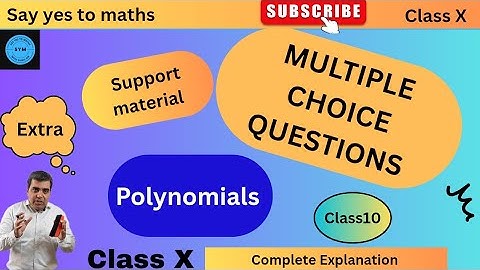 Multiple choice questions of Polynomials 