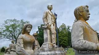 Wooldridge Memorials at Maplewood Cemetery in Mayfield, KY 4/28/2024