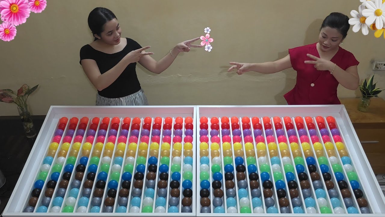 👫 Satisfying ASMR Gameplay | Two Players Sorting Color Balls 🔮