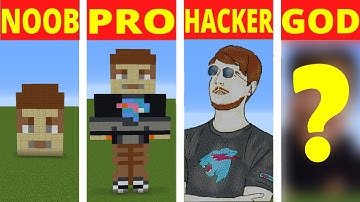 NOOB vs PRO vs HACKER vs GOD: MRBEAST Minecraft Pixel Art