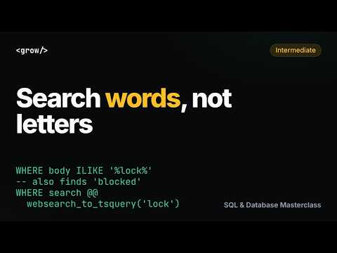 PostgreSQL Full-Text Search: tsvector, websearch_to_tsquery, ts_rank, ts_headline and GIN vs ILIKE