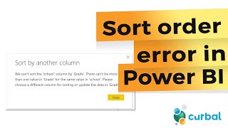 How to solve sort order error: 'We cannot sort the 'A' column by 'B'. You cant have more than ...'