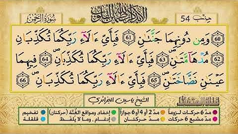 الحزب الرابع والخمسون برواية ورش عن نافع بصوت القارئ ياسين الجزائري #اللهم_صل_على_محمد_وال_محمد