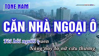 Căn Nhà Ngoại Ô Karaoke Nhạc Sống  Tone Nam | Hoàng Dũng Karaoke