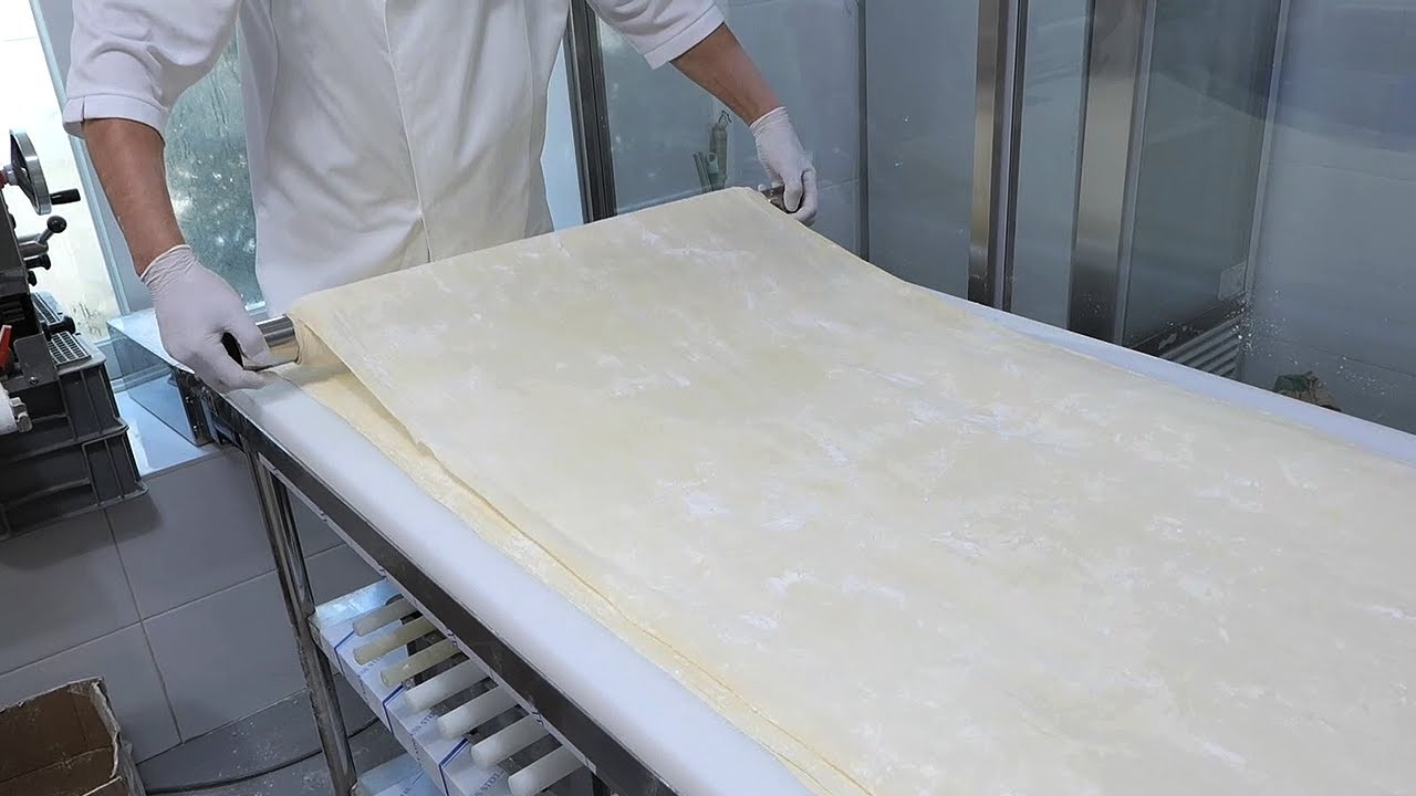 세상에서 가장 얇은 0.3mm 만두피 만들기 장인 / master of making the thinnest dumpling skin / korean street food