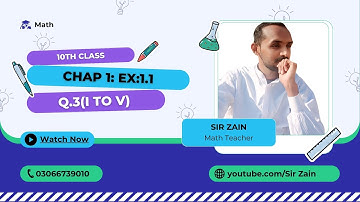Lec#3 || 10th Class Math || Ex 1.1 Q3 (i-v) || Sir Zain