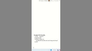 Why Fill Handle Excel not working? AutoFill Won