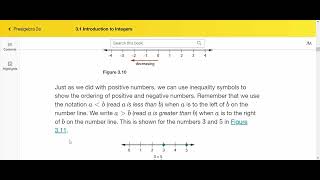 OpenStax Prealgebra 2e, c3.1 Introduction to Integers, Read Along Math English Textbook