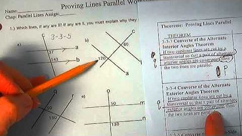 Proving Lines Parallel Worksheet Solutions