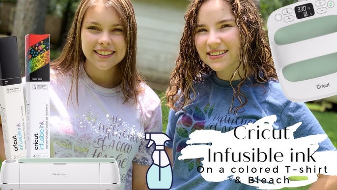 Layering Cricut Infusible Ink Transfer Sheets on T-Shirts. 