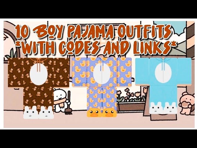 10 Pajama Roblox Boy Outfits With Codes And Links Youtube - boy sleep clothes codes for roblox high school