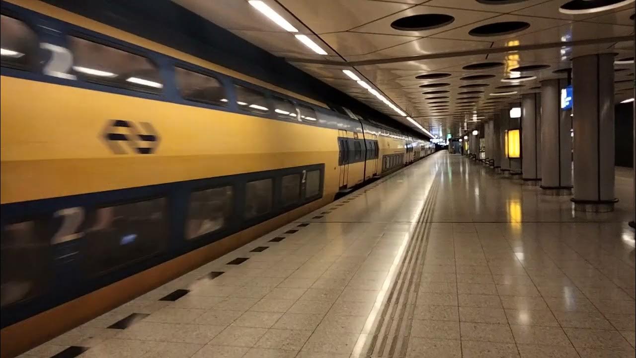 icm trein vertrek Schiphol luchthaven spoor 6 voor Rotterdam met hoorn! YouTube