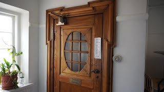 Beautiful antique 1917 Titan single-speed traction elevator @ Pantheonsgade 5, Odense, Denmark