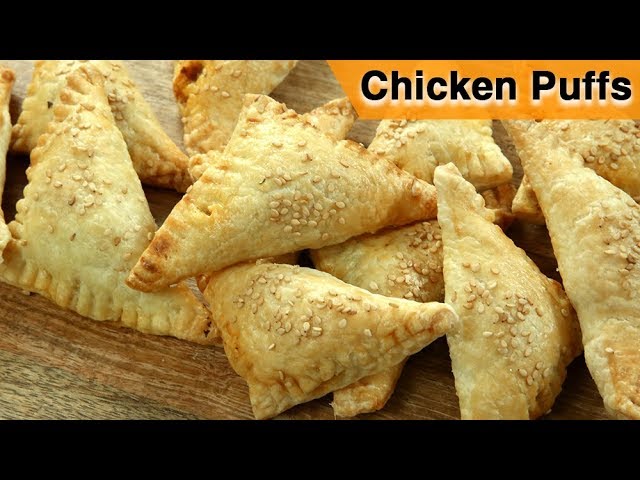 Chicken Puffs | Chicken Pattice Recipe | Chicken Puffs Pastry Indian Style | Chicken Recipe | Varun | Get Curried